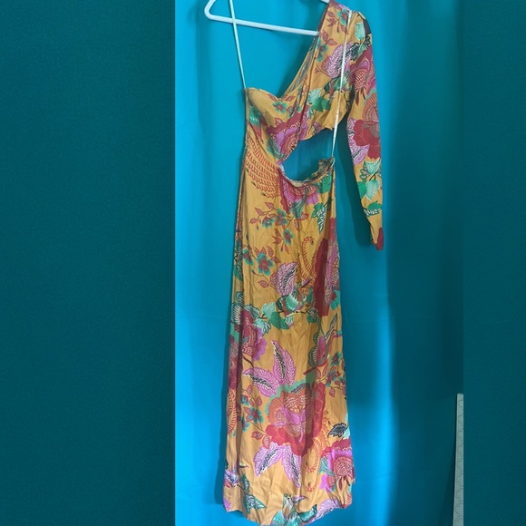 Anthropologie Single-Shoulder Printed Maxi Dress Size S - Picture 4 of 5